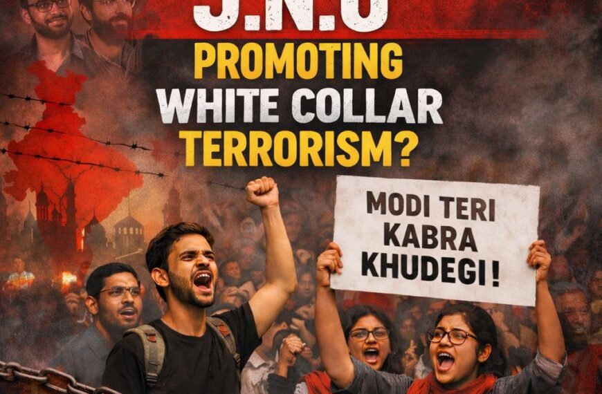 Left Students at J.N.U promoting white collar terrorism?